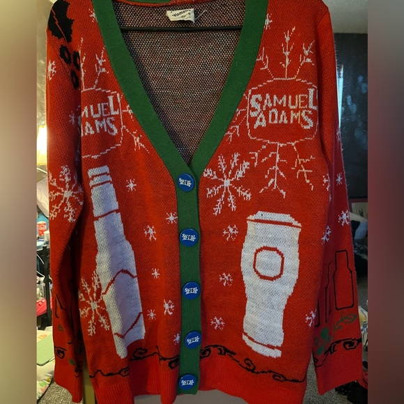 Sam Adams Christmas sweater women’s medium - Picture 1 of 5